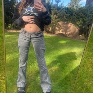 Y2K RARE Abercrombie and Fitch Bootcut Cargo Pants Size 25